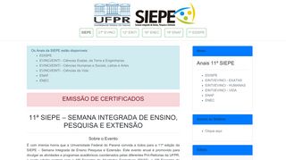 
                            13. SIEPE - Semana Integrada de Ensino Pesquisa e Extensao da UFPR