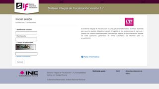 
                            6. SIF V1.7 - Sistema Integral de Fiscalización