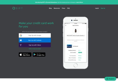 
                            5. Sift : Unlock your hidden credit card benefits