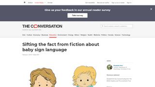 
                            11. Sifting the fact from fiction about baby sign language - The Conversation
