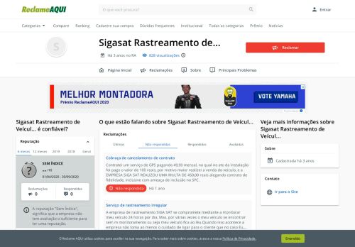 
                            12. Sigasat Rastreamento de Veículos - Reclame Aqui