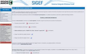 
                            11. Sigef - Sistema Integrato Gestione Fondi