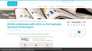 
                            10. SIGMA collaborates with CSUC on the Catalunya Research Portal ...