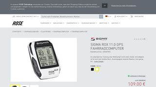 
                            12. Sigma ROX 11.0 GPS Fahrradcomputer kaufen | ROSE Bikes