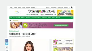 
                            12. Sigmaringen: Stipendium Talent im Land - Nachrichten ...