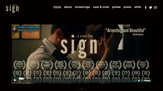 
                            2. Sign - a silent film