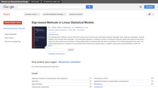 
                            9. Sign-based Methods in Linear Statistical Models