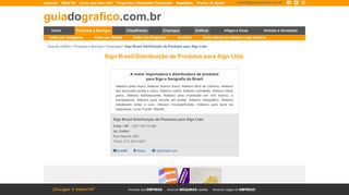 
                            4. Sign Brasil Distribuição de Produtos para Sign Ltda. :: A maior ...