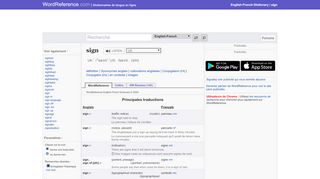 
                            3. sign - English-French Dictionary WordReference.com