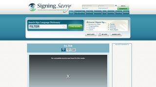 
                            3. Sign for FILTER - Signing Savvy