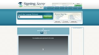 
                            2. Sign for K - Signing Savvy