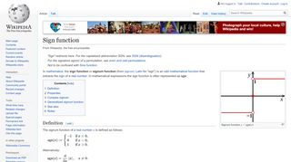 
                            5. Sign function - Wikipedia