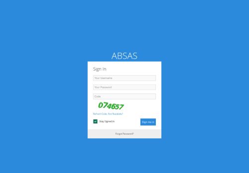 
                            2. Sign In - Admin Portal - ABSAS