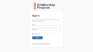 
                            2. Sign in - AGBU Scholarship