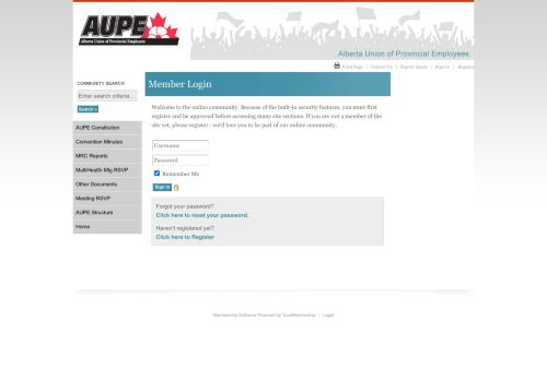 
                            4. Sign In - Alberta Union of Provincial Employees
