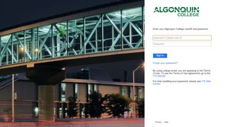
                            5. Sign In - Algonquin College