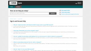 
                            2. Sign In and Account Help : Lycos
