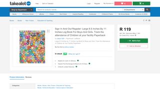 
                            1. Sign in and Out Register | Buy Online in South Africa | takealot.com