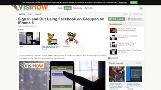 
                            7. Sign In and Out Using Facebook on Groupon on iPhone 6 - VisiHow
