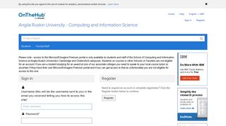 
                            12. Sign In | Anglia Ruskin University - Computing and Information ...