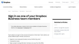 
                            8. Sign in as user - Dropbox