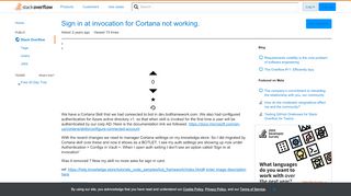 
                            11. Sign in at invocation for Cortana not working. - Stack Overflow