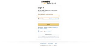 
                            2. Sign in - Author Central - Amazon.com