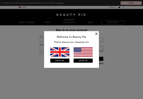 
                            9. Sign In - Beauty Pie
