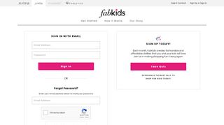 
                            2. Sign In / Become a Fabkids VIP