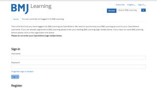 
                            1. Sign in - BMJ Learning