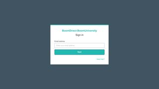 
                            2. Sign in - BoomDirect BoomUniversity