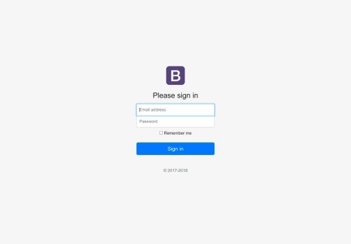 
                            2. Sign-in - Bootstrap