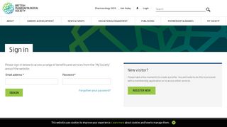 
                            10. Sign in | British Pharmacological Society