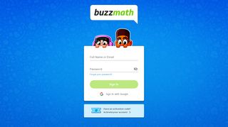 
                            10. Sign In - Buzzmath