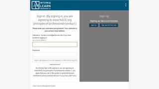 
                            12. Sign in (By signing in, you are agreeing to www.NACE.org principles ...