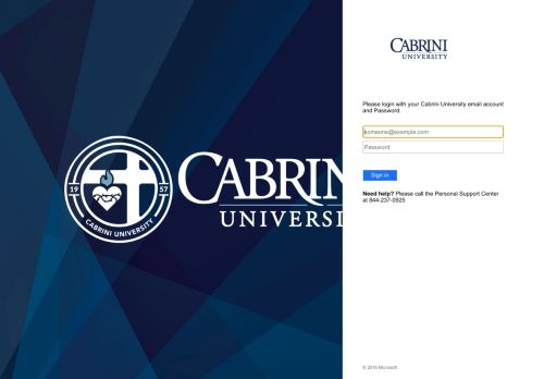 
                            4. Sign In - Cabrini University