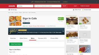 
                            2. Sign In Cafe Menu, Menu for Sign In Cafe, Aliganj, Lucknow - Zomato