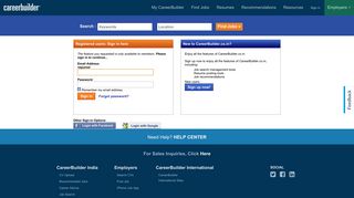 
                            1. Sign in - CareerBuilder India