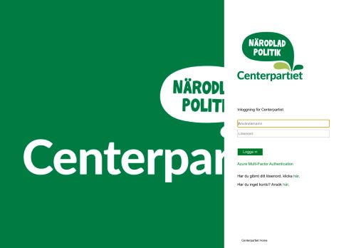 
                            2. Sign In - Centerpartiet
