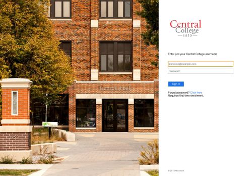 
                            1. Sign In - Central College