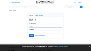 
                            1. Sign In | Close To My Heart
