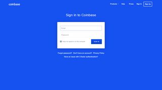 
                            4. Sign in - Coinbase - Buy/Sell Digital Currency