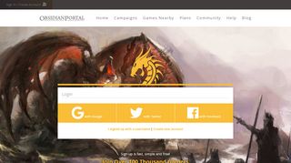 
                            1. Sign In / Create Account - Obsidian Portal - Campaign websites for ...