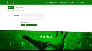 
                            3. Sign in · Customer Self-Service - OA Systems