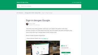 
                            4. Sign in dengan Google | Sleekr HR Help Center