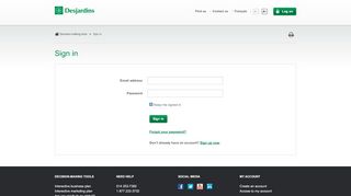 
                            8. Sign in - Desjardins - Decision-making tools