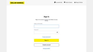 
                            5. Sign In - DG Digital Coupon