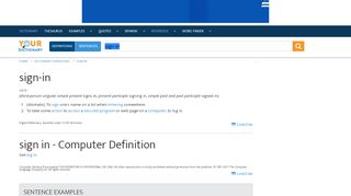 
                            9. Sign-in dictionary definition | sign-in defined - YourDictionary