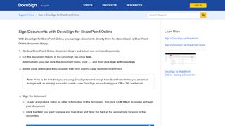 
                            10. Sign in DocuSign for SharePoint Online | DocuSign Support Center