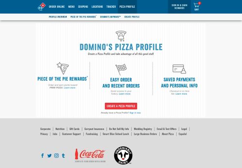 
                            2. Sign In - Domino's